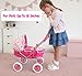 KOOKAMUNGA KIDS Baby Doll Stroller - Realistic 2 in 1 Baby Stroller for Dolls w/Detachable Bassinet – Toy Pram w/Carry Cot, Retractable Canopy & Soft Grip Handle - for Dolls up to 18
