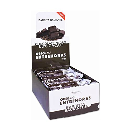 Actafarma Obegras Barritas Entrehoras Chocolate Negro - 20 Unidades
