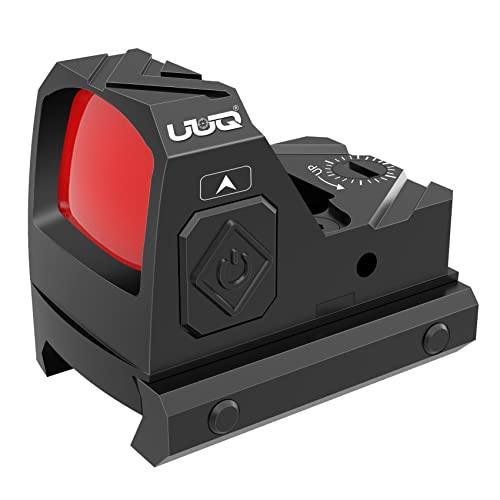 UUQ Mini Reflex Red Dot Sight Shake Awake Optic Sight for Rifles, Pistols and Shotguns 2MOA,12 Brightness Adjustment Red Dot Scope