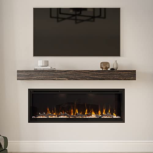 Modern Ember Aerus 60 Inch Smart Linear Electric Fireplace - Recessed In-Wall And Wall-Mount, Multiple Flame Colors, Compatible With Alexa And Google Assistant #TOP1