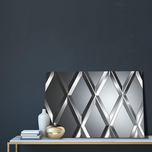 Impression géométrique argentée pour créer un salon design chic