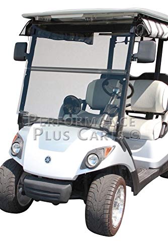 Reddot Folding Golf Cart Windshield For Yamaha G29/Drive | Clear Acrylic | Compatible With 2007-2016 Models With Factory Tops #TOP5
