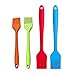 Pennello Cucina Silicone, Resistenti al Calore, Flessibili e Facili da Pulire per Grigliare o Marinare Dolci (4 Colori), Set di 4
