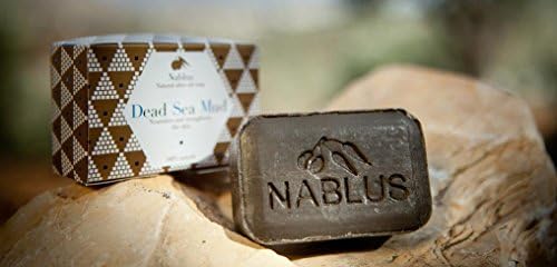 Nablus Olive Oil Soap from Palestine (100 gm/3.5 oz) Bar Soap, Dead Sea Mud Soap & Facial Mask