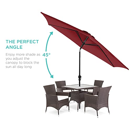 Best Choice Products SKY6702 10Ft Outdoor Steel Polyester Market Patio Umbrella W/Crank thumb #1
