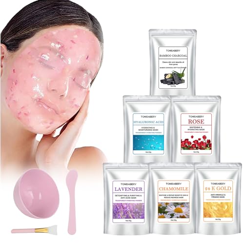 Mascarillas de Gel, Jelly Mask Hydro Faciales Hidratantes Mascarilla Suave Iluminadora de Hojas Mascarilla de Gelatina facial para Salón de belleza o tratamiento de cuidado de la piel DIY, 10 piezas