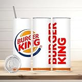 H3 CUSTOMS Coffee Edition 20 oz Skinny Travel Tumbler with Lid & Straw, Stainless Steel Double Wall Insulated Slim Water Tumbler Cup for Coffee, Tea, Beverages, Hot & Cold Drinks, King