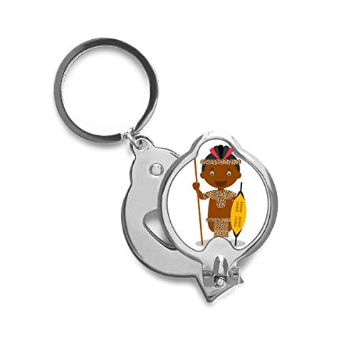 Coupe-ongles cartoon tribu d'Afrique du Sud DIYthinker en acier robuste pour toute la famille