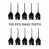100 PCS Rubber Rake Teeth for New Holland 55 56 57 256 65609 850612 John Deere AE24953 AE47389 54 64 74 350A 640 650 652 660 662 670 671 673 851 858A 894A 896A IH AC AGCO New Idea SG300916 (100)