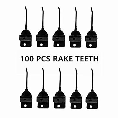 100 PCS Rubber Rake Teeth for New Holland 55 56 57 256 65609 850612 John Deere AE24953 AE47389 54 64 74 350A 640 650 652 660 662 670 671 673 851 858A 894A 896A IH AC AGCO New Idea SG300916 (100)