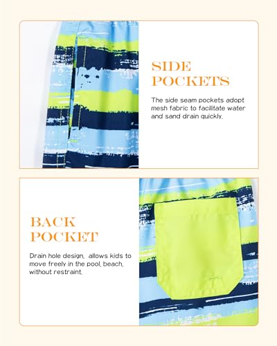 Image of SURF CUZ Surfcuz Little Boys Swim Trunks UPF 50+ Toddler Beach Shorts Swimsuit Kids Quick Dry Swimwear