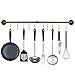 HOMGEN Barre de Cuisine Industrielle| Porte Casserole Mural,Support d'ustensile de Cuisine en Acier Inoxydable,Charge Maximale 15KG,pour Cuisine Chambre(94cm avec 15Crochets)
