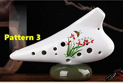 Jajkafcl 1Pc 12 Hole Edge-On Ocarina Alto C Flute Ocarina Handmade Ocarina Folk Music Instrument thumb #5