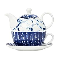 Cooper & Co. 3-Piece Blue Shibori 350ml Tea for One Set