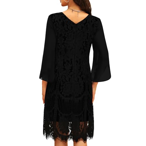 Image of COOAN Wedding Guest Cocktail & Formal Dresses for Women - Lace Sequin Dress