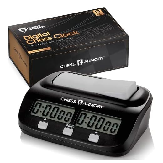 Chess Armory Digital Chess Clock - Portable Timer with Tournament and Bonus Time Features