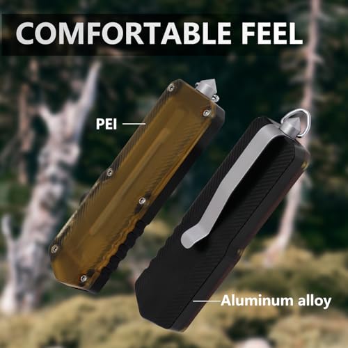 Image of Aluminum Alloy Utility Knife, Retractable Box Cutter,Pocket Knife Replaceable Blade EDC Razor Knife with 10pcs Blades (BLACK)
