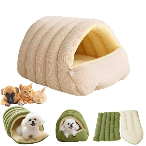 Removable and Washable Winter Closed-Off Cat Bed,Indoor Cat Bed Cave Style,Foldable Pet Nest House,Warm Soft Dog Tent,Thick Dog 