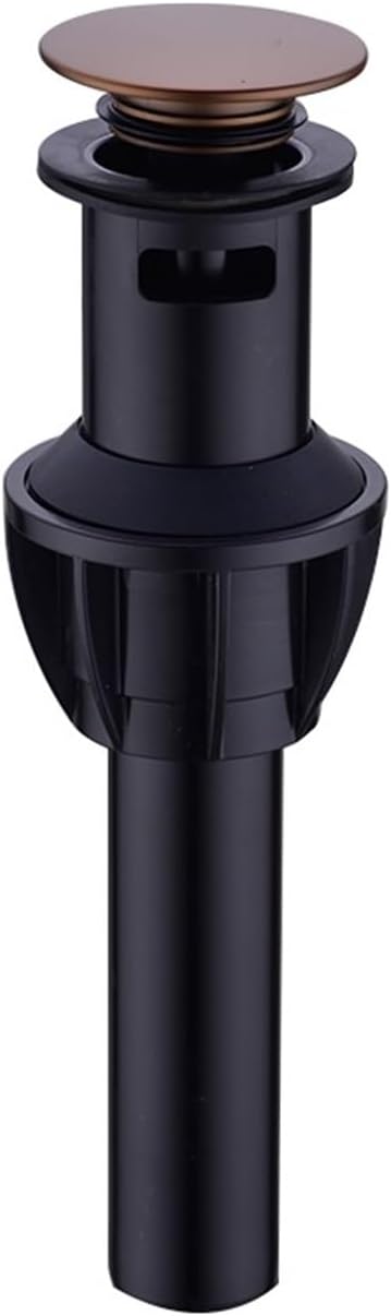 Bathroom Sink Push Down Pop-Up Drains With Overflow Hole(Chrome)