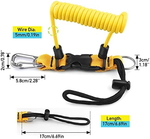 Scuba Diving Coil Landyard+Scuba 2-in-1 Fin & Mask Holder