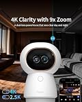 Aqara 4K UHD Hub caméra double-Lens G350, Caméra de sécurité intérieure avec 9X Zoom, 360° Pan & Tilt, AI Auto-Tracking, reconnaissance faciale/greffe, fonctionne avec Apple HomeKit, Alexa, chez Google, SmartThings