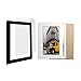 Art Emotion 20x24 Black Solid Wood Handmade Finishing seamless surface Picture Frame | Real Tempered Glass | Matted to 16x20 | Fits 20x24 Poster or 16x20 Photo | Wall Mounting Hardware Included
