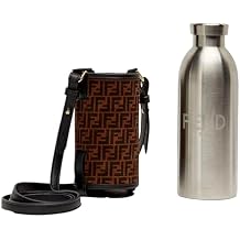 FENDI x 24 Bottles FF Print Suede Bottle Holder Crossbody 2-Piece Set Designer Womens Luxury Bag Accessory with Signature FF Monogram