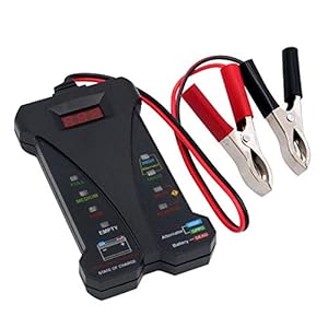 RUIZHI 12V Auto-accu Digitale accutester Voltmeter Dynamo Laadsysteem Analyzer met LCD-display en LED-indicatie – Zwart