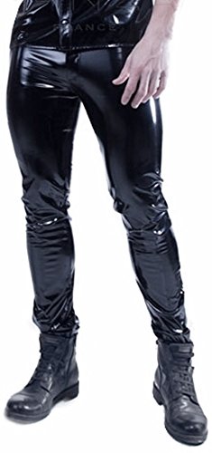 Patrice Catanzaro Herren Lack Leggings schwarz Taschen wie bei Einer Engen Jeans (XL) Cover