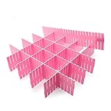 Koogel Drawer Organiser Dividers,8 PCS Plastic Dividers DIY Adjustable Drawer Storage Organizer for Underwear Socks Belt Office Supplies