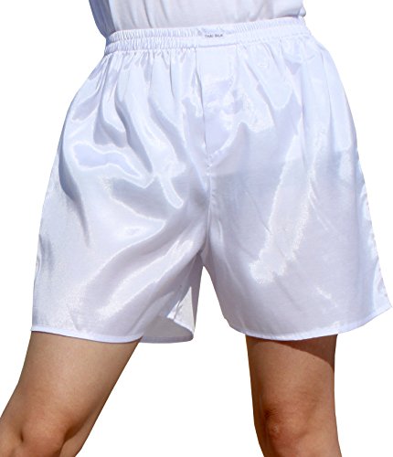 RaanPahMuang Thailand Plain Thai Silk Boxer Shorts Briefs Underwear Loose Boxers