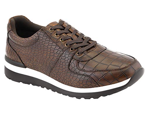 Sio Maverick and Ryder - Men's Sneakers, Low Top and High Top Sneaker Boots - Casual Crocodile Print Sneakers for Men, Stylish Fashion Sneakers for Men