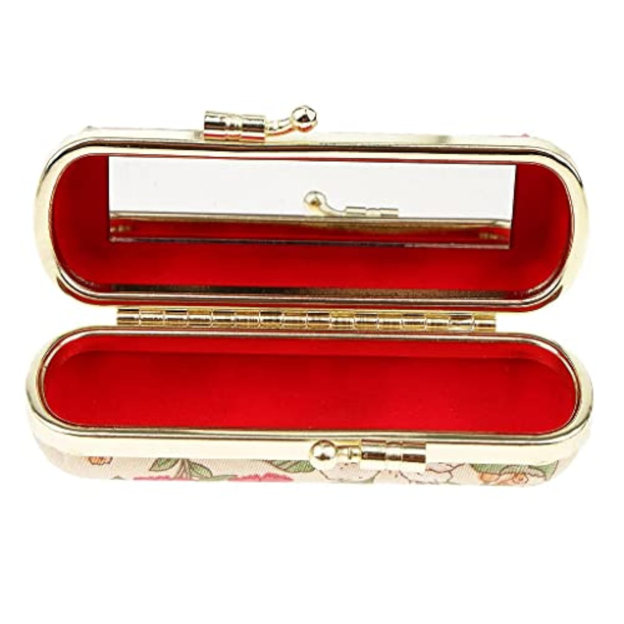 Beauty Design Lipstick Case Storage Box with Mirror, Retro
