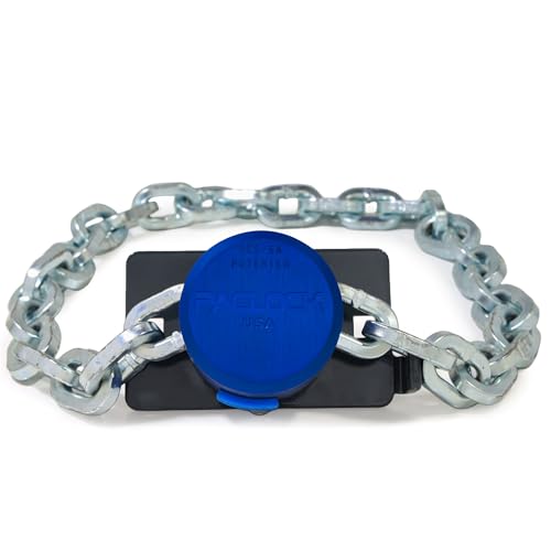 Image of PACLOCK's UCS-6A Puck-Link Padlock, Keyed Different, with 8mm x 3' USA Square Chain