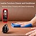 Leather Cleaner and Conditioner, Leather Furniture Cleaner and Conditioner - Restores Shine,Car Interior Cleaner Kit, Protects with Deep Conditioning for Couch, Jacket, Shoes, Car Seats (1PC)