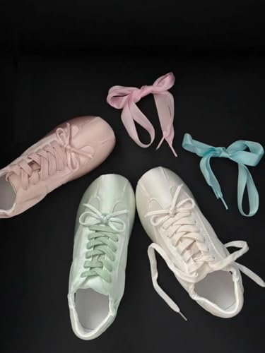Sneakerina Ballet Sneakers for Women Lace-up Satin Ballerina Sneakers Flat Round Toes with Bow Decors Cute Y2K Retro No Slip Sole Soft Breathable Lightweight Casual Comfort Dress Shoes Tennis Running3