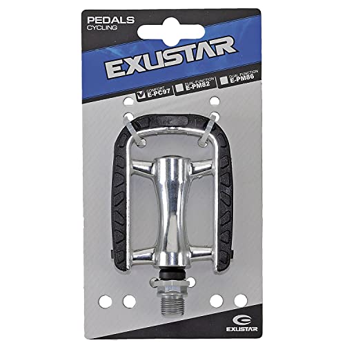 Exustar Non Slip   Pedal de Ciclismo, tamaño único, Color Plateado/Negro