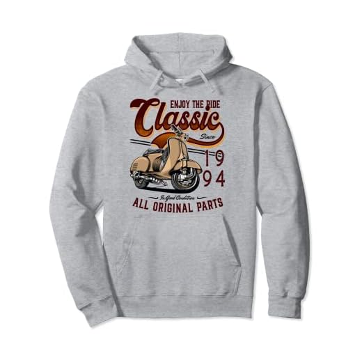 Motor Scooter Classic Moped Rider Cumpleaños 1994 Sudadera con Capucha