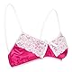 Satini Sissy Rüschen Spitze Tailliert Seidig Satin Dessous Bralette (Leuchtendes Pink, XL)