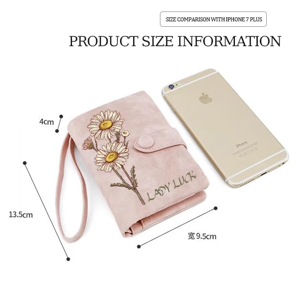 Personalized Wallet Custom Birth Flower & Name, Colorful and Bright Flowers, Change Purse, Mini Wallet for Woman, Leather Wallets for Women, Teen Girl Christmas Gifts 2024 (Pink)4