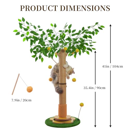 Rascador Torre para Gatos 45 pulgadas con Sisal Natural miniatura 2