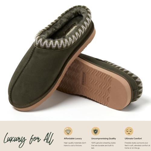 Image of Fireside by Dearfoams Men's Grafton Shearling Indoor /Outdoor Clog