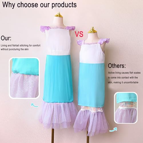Disfraz de sirena para niñas con accesorios miniatura 5