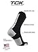 TCK Baseline Crew Athletic Socks for Basketball, Football & Sports - Small, Black/White