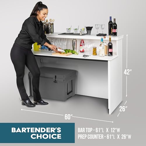 Image of GoBar Elite Heavy-Duty Portable Bar Table - White or Black