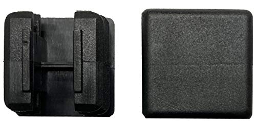 Image of Protection Force 7 /8 inch 22mm (Pack of 10) Square OD Tubing Plastic Insert Plug, Tubing Post End Cap, Chair Glide
