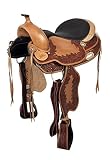 A&M Reitsport Baumloser Westernsattel Indiana aus Büffelleder mit...
