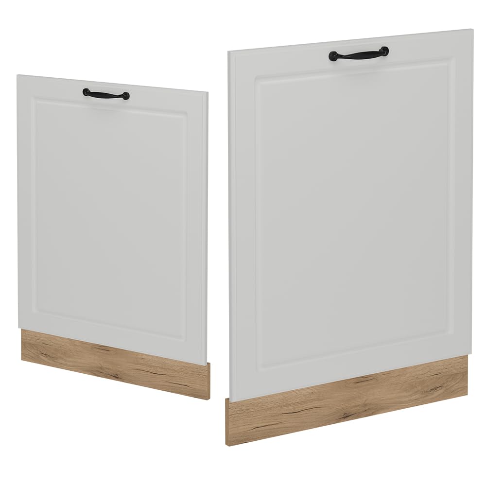 Vicco Geschirrspülblende R-Line, Weiß Landhaus, 60 cm ohne Arbeitsplatte, zur freien Kombination innerhalb modularer Küchensysteme