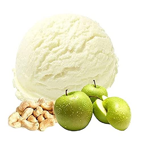 1 Kg Cashew Apfel Geschmack Eispulver VEGAN - OHNE ZUCKER - LAKTOSEFREI - GLUTENFREI - FETTARM, auch für Diabetiker Milcheis Softeispulver Speiseeispulver Gino Gelati