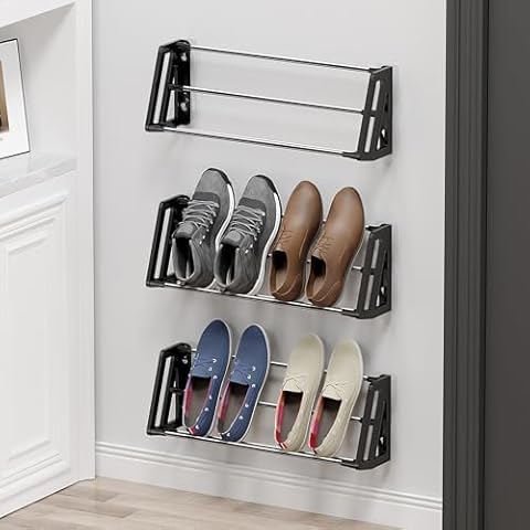 DEYILIAN Wall Mounted Shoe Rack 3 Pack Cover